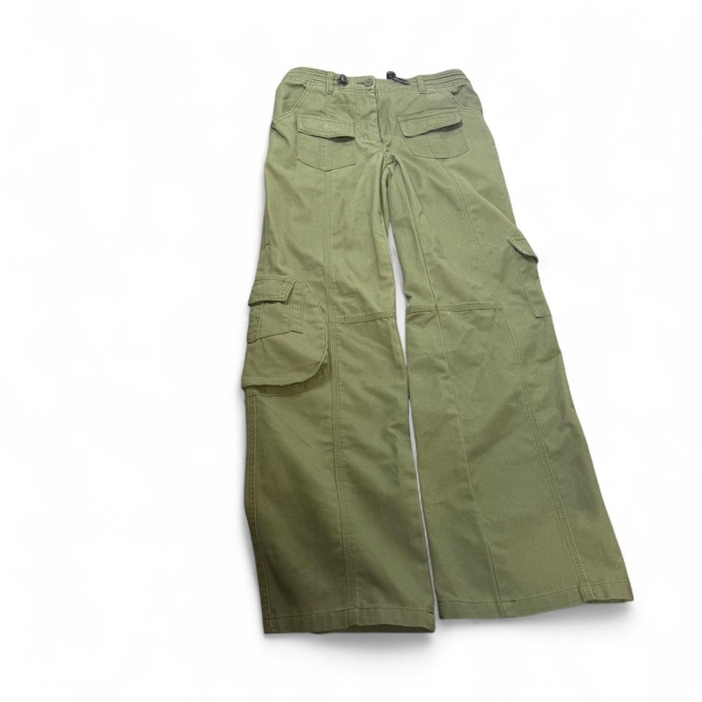 Brandy Melville NWT green cargo wide leg pants with adjustable waist